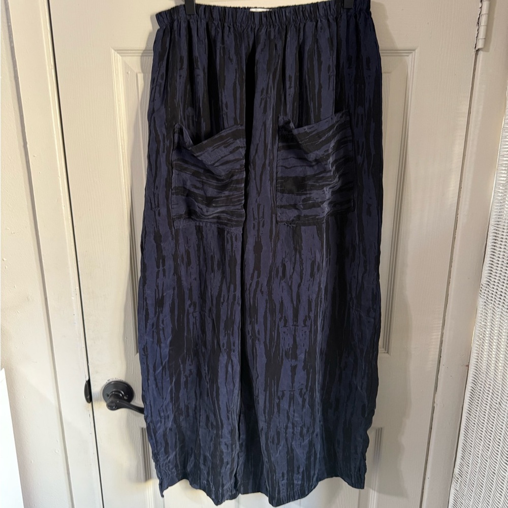 Elegant Navy Wide Leg Pants